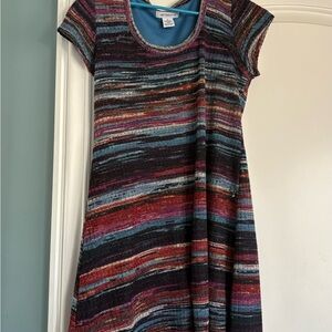 Liz Claiborne Multicolor Striped Midi Dress